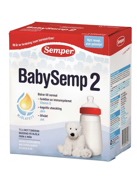 Продукт для прикорма на молочной основе с 6 месяцев Semper BabySemp2 500г порошок