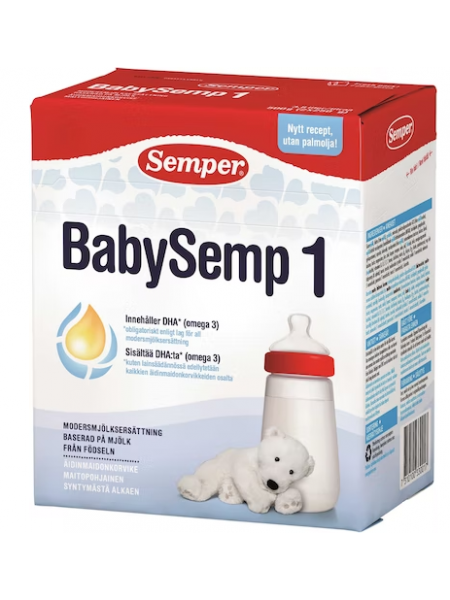 Детская смесь на молочной основе с рождения Semper BabySemp1 500г порошок