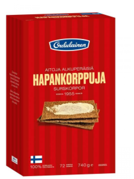Хлебцы ржаные Oululainen Hapankorppu 740г