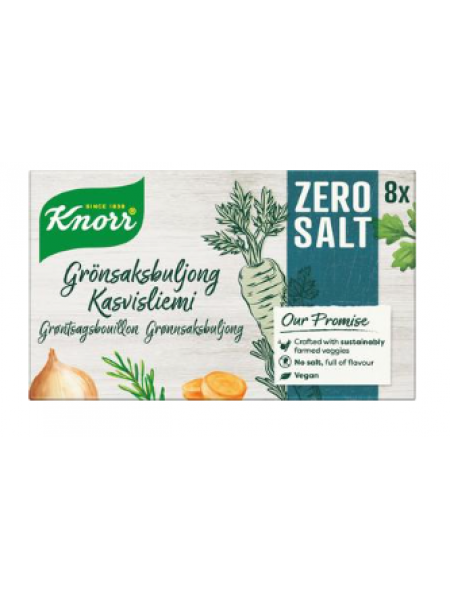 Кубики овощного бульона Knorr Zero Salt 8x9г
