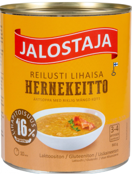 Суп гороховый Jalostaja Reilusti lihaisa hernekeitto 860г в ж/б