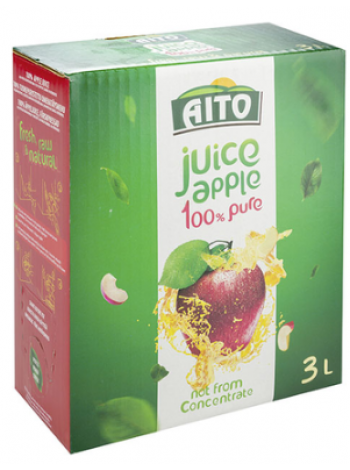 Сок яблочный свежевыжатый Aito 3л 