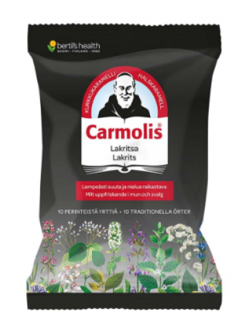 Травяные леденцы с солодкой CARMOLIS LAKRITSI 72г