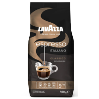 Кофе в зернах Lavazza Espresso Classica 500г в мягкой упаковке степень обжарки 5/10
