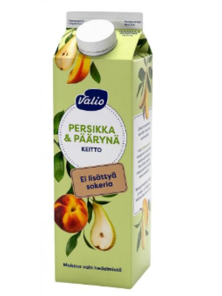 Кисель персиково-грушевый Valio persikka-päärynä 1 кг без добавления сахара, без подсластителей