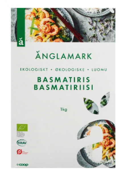Рис органический басмати Änglamark 1 кг