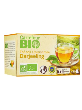 Органический черный чай Carrefour Bio Darjeeling 20шт