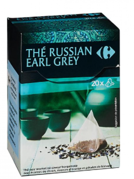 Черный чай пряный Carrefour Russia Earl Grey  20 x 1,8г