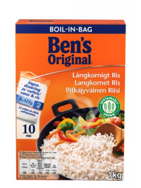 Рис длиннозерный в варочных пакетах Ben's Original 8х125г