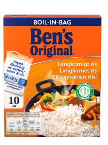 Длиннозерный рис Ben's Original в варочных пакетах 4х125г