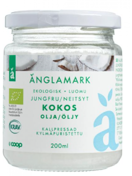 Органическое кокосовое масло Änglamark 200мл