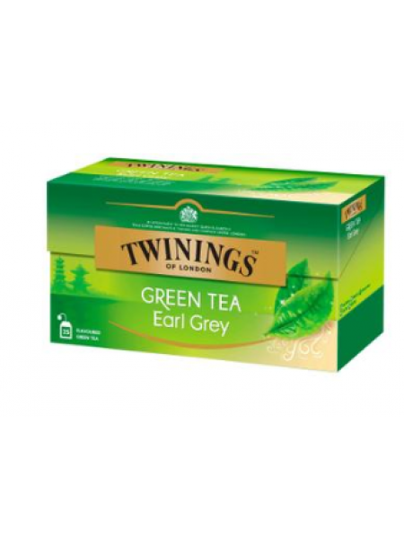Зеленый чай в пакетиках Twinings Green Earl Grey 25x1.6г  
