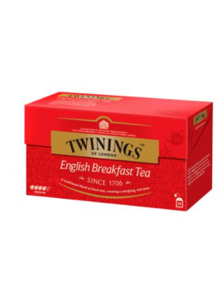 Чай в пакетиках Twinings tee English Breakfast 25x2г 