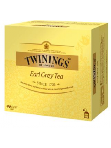 Чай в пакетиках Twinings Earl Grey tea 50x2г со вкусом бергамота