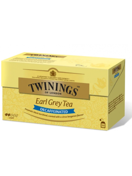 Чай без кофеина Twinings Earl Grey Kofeiiniton 25x2г в пакетиках