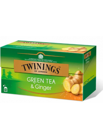 Зеленый чай с имбирем Twinings Green Tea & Ginger 25x1,6г