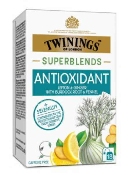 Травяной чай Twinings Superblends Antioxidant hauduke 18x2г улучшает работу кишечника и печени