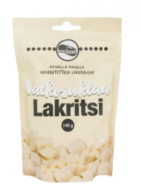 Лакрица в белом шоколаде Lakumesta Valksosuklaa lakritsi 140г