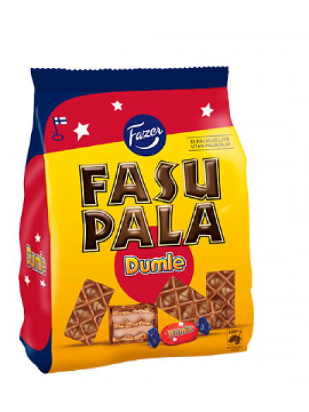 Вафли шоколадные со вкусом ириски Fazer Fasupala Dumle 199г