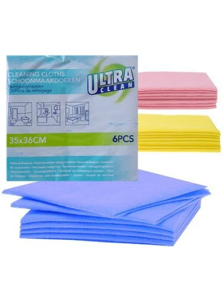 Салфетки для влажной уборки Ultra Clean 35х36 см 6шт