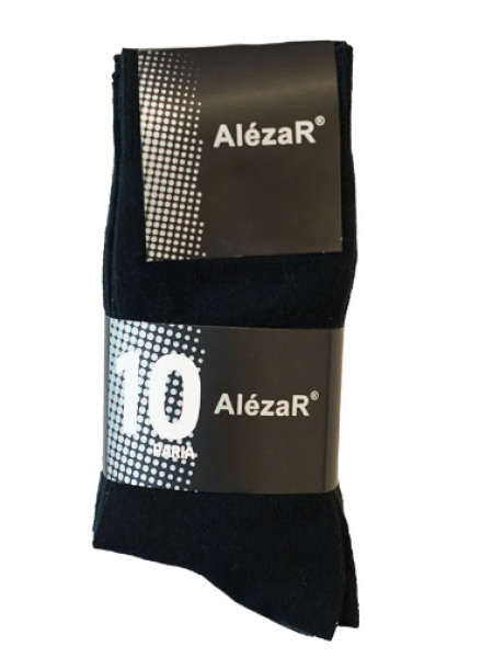 Мужские хлопковые носки AlezaR 10 пар 40-42 черные