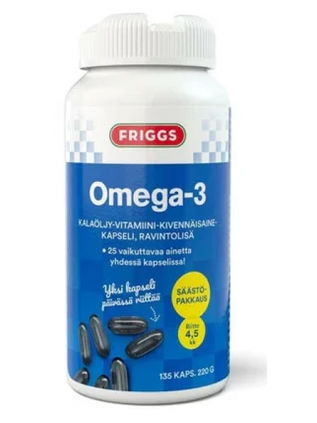 Рыбий жир-витамины-минералы Friggs Omega-3 135капсул