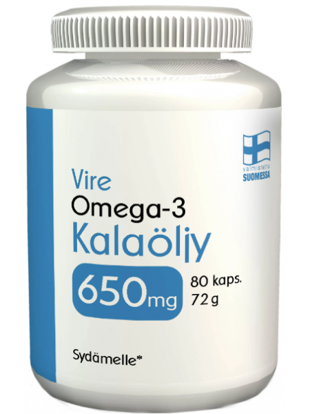 Рыбий жир Vire Omega-3 Kalaoliy 650мг 80 капсул