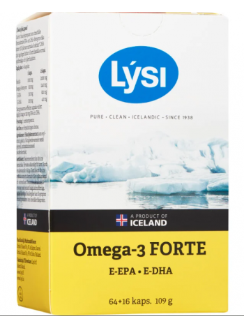 Рыбий жир LYSI Omega-3 Forte Vahva 64+16 капсул