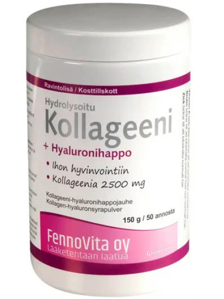 Порошок Коллагена Fennovita Collagen + Hyaluronic Acid 150г