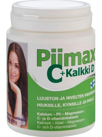 Таблетки Piimax C + Kalkki D 300 таблеток с кальцием, кремнием, магнием 