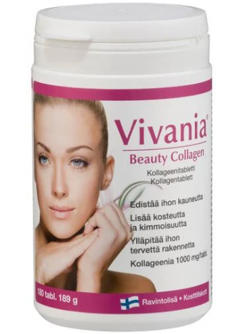 Препарат для упругой и эластичной кожи Vivania Beauty Collagen 189 г 180 таблеток
