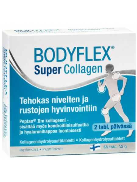 Препарат для суставов и хрящей Bodyflex Super Collagen с коллагеном 60 таблеток