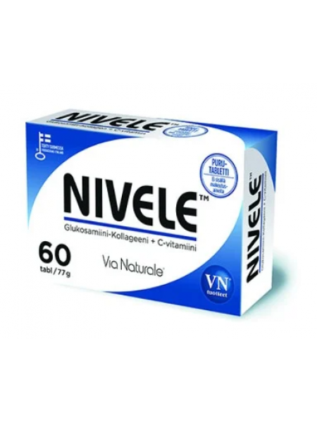 Препарат для суставов Via Naturale Nivele 60 таблеток с глюкозамином, коллагеном, витамином C