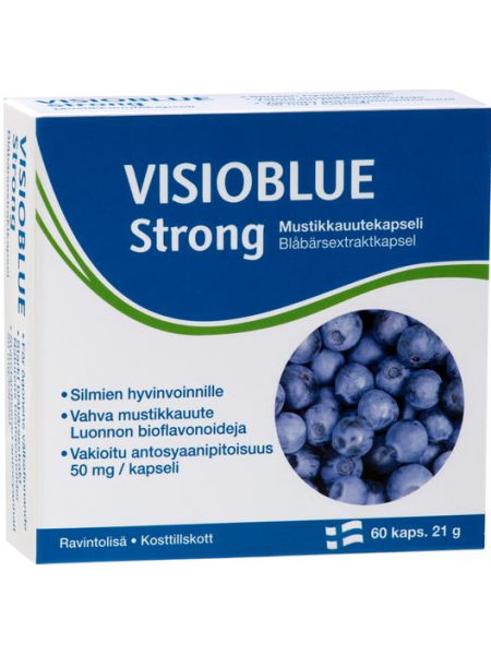 Препарат для улучшения зрения Visioblue Strong экстракт черники 60 капсул