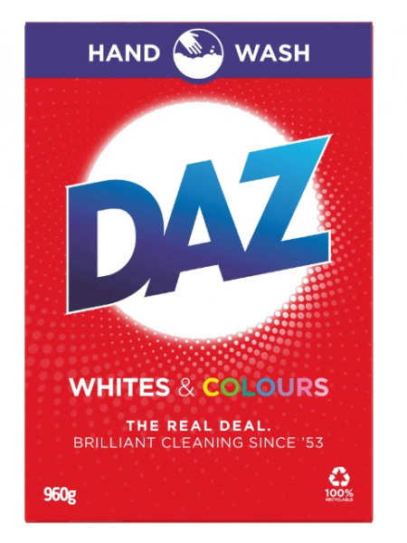 Стиральный порошок для ручной стирки Daz Whites and Colours 960г
