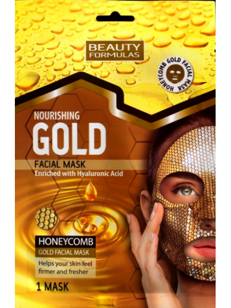 Маска для лица с золотыми сотами Beauty Formulas Nourishing Gold 1 шт