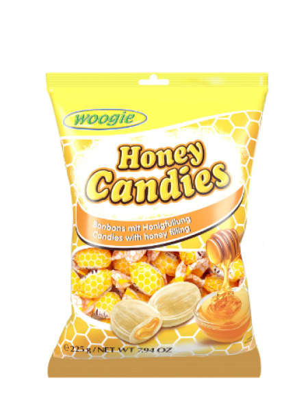Карамель Woogie Honey Candies 250г с медом в пакете