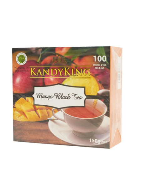 Чай черный с манго Kandy King 100шт в пакетиках