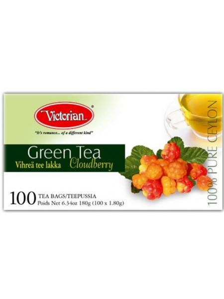 Чай зелёный с морошкой в пакетиках Victorian Lakka vihreä 100 шт