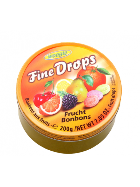 Монпансье Woogie Fine Drops Früchtemix 200г фруктовые