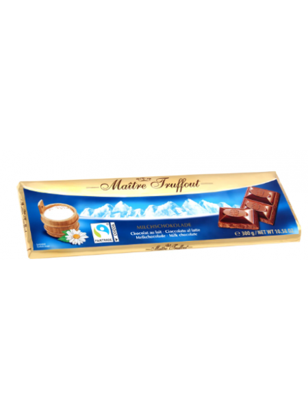 Плиточный шоколад Maitre Truffout Milchschokolade 300г молочный