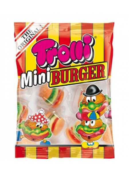 Конфеты жевательные бургеры Trolli Mini Burger 100г в пакете
