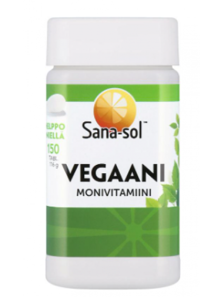 Мультивитамины для веганов и вегетарианцев Sana-sol Vegaani Monivitamiini 150 шт