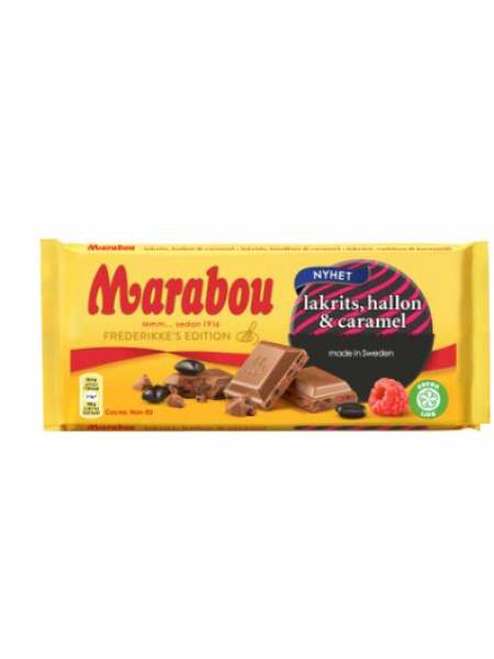 Шоколадная плитка Marabou Licorice 185г лакрица малина карамель