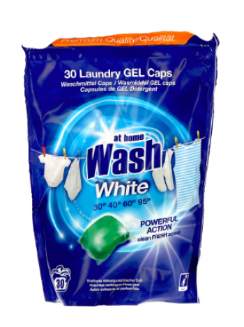Капсулы для стирки At Home Wash Washing Pods White 30 шт