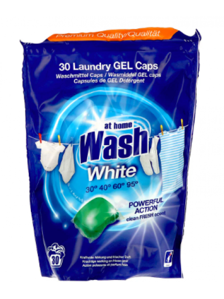 Капсулы для стирки At Home Wash Washing Pods White 30 шт