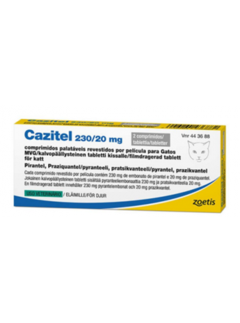 Глистогонный препарат для кошек CAZITEL 30мг/ 20мг 2шт