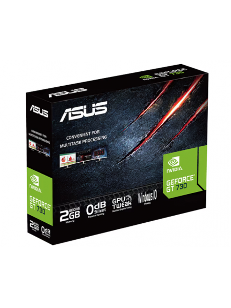 Низкопрофильная видеокарта Asus GeForce GT 730 2 ГБ GDDR5 для шины PCI-e