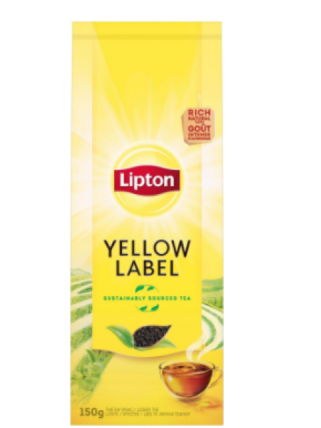Черный листовой чай Lipton Yellow Label 150 г 