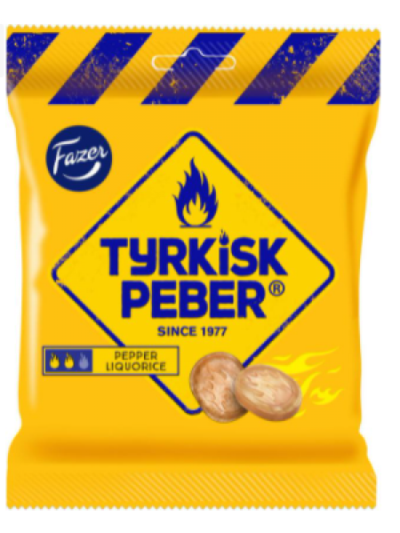 Конфеты Fazer Tyrkisk Peber Liquorice salmiakki 120г